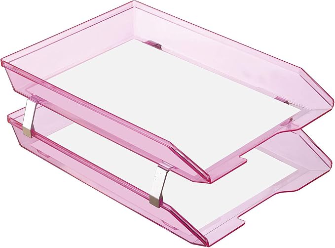 Acrimet Facility 2 Tier Letter Tray, Front Load, Letter Size/A4, Desktop File - Image 2