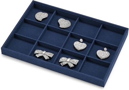 12 Grids Jewelry Tray Bracelet Tray Bangle Tray Microfiber Jewelry Display Tray - Image 3