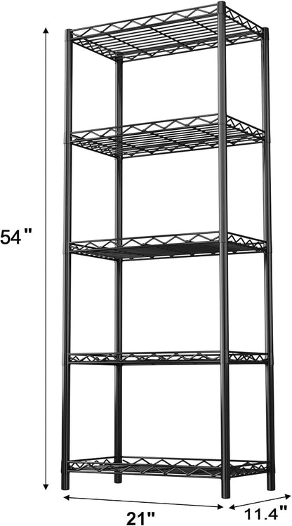 HOMEFORT 5-Tier Wire Shelving 5 Shelves Unit Metal Storage Rack Durable - Image 3