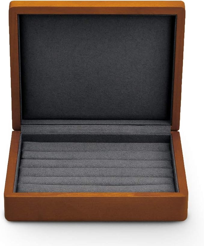 Oirlv Solid Wood Ring Jewelry Box Organizer Earrings Jewelry Drawer Organizer - Image 3