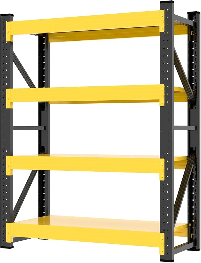 3800LBS Garage Storage Shelves, 4 Tier Metal Utitly Shelves Industrial Shelving by Unknown