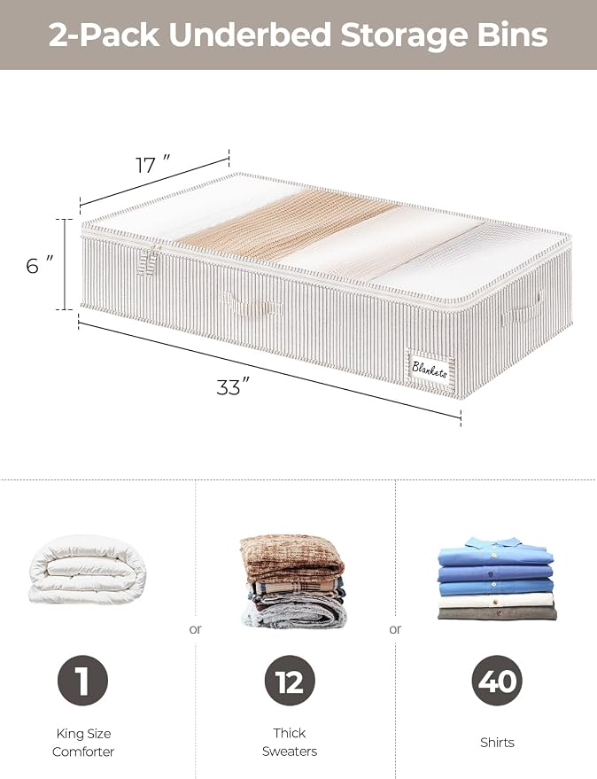StorageWorks Large Under Bed Storage Containers - Image 3