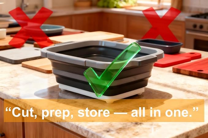 8L/16L BBQ Prep Tub with Cutting Board, Lid & Complimentary Mitts/Gloves – - Image 5