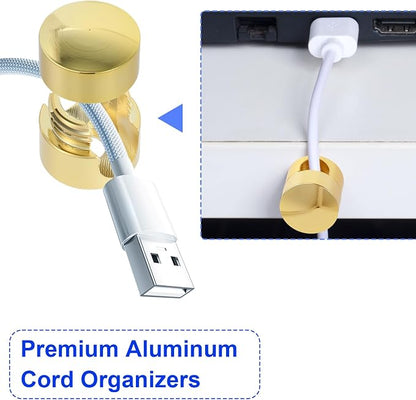 6 Sets Charger Holders for Cords, Adhesive Metal Cord Clips, Cable Management - Image 5