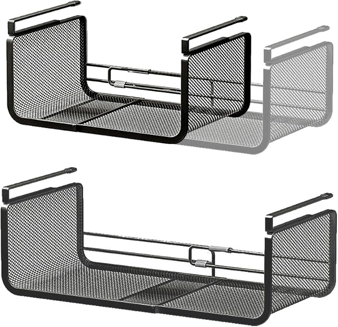 Expandable Under Shelf Basket Organizer, Under Shelf Storage, Hanging Baskets by Janebert