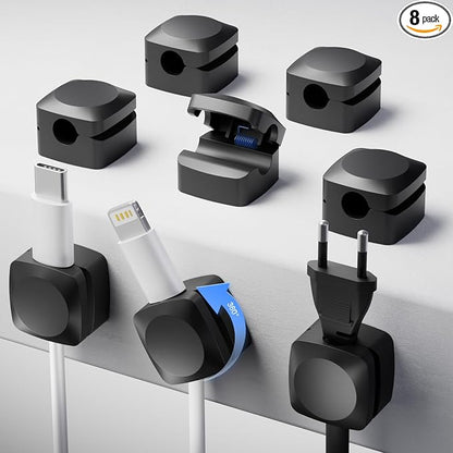 Rotatable Cord Organizer, Enhanced Spring Cable Clips, Strong Adhesive Cable by Daisyhome