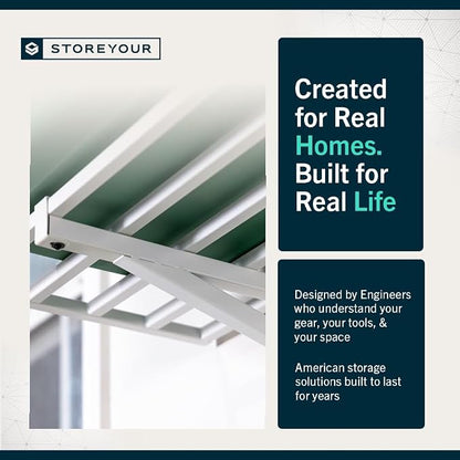 StoreYourBoard Heavy Duty Garage Shelf Wall Mount 2ft x 4ft – Wall-Mounted - Image 7