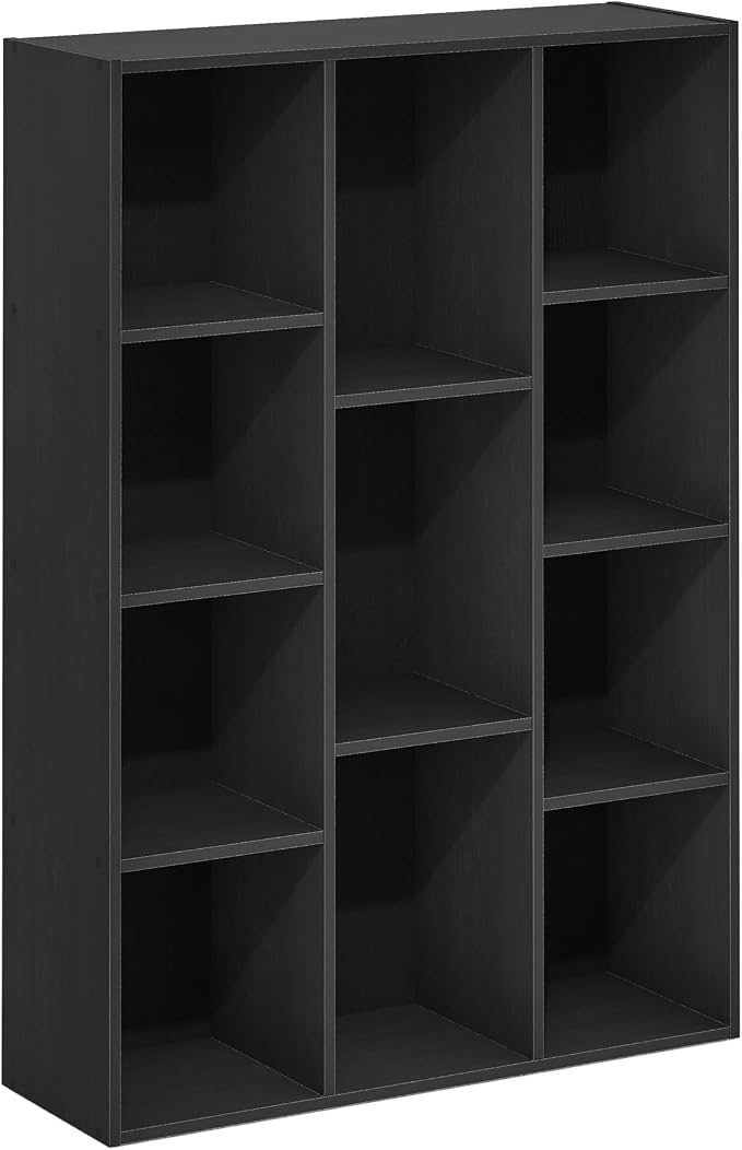 Furinno LUDER Book Shelf, 11-Cube Bookshelf, Reversible Bookcase, 9.4 x 29.1 x - Image 5