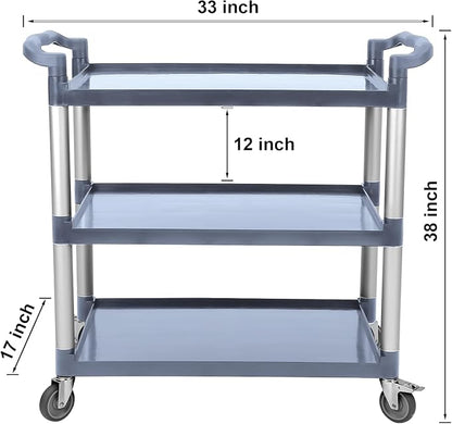 3-Tier Plastic Service Utility Cart - Image 5