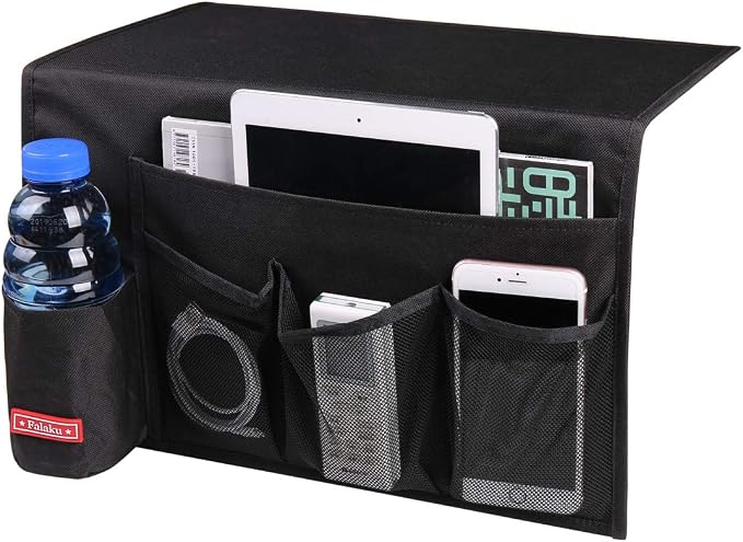 Bedside Caddy, 5 Pockets Bedside Organizer Caddy Under Mattress, Holds Water by Falaku
