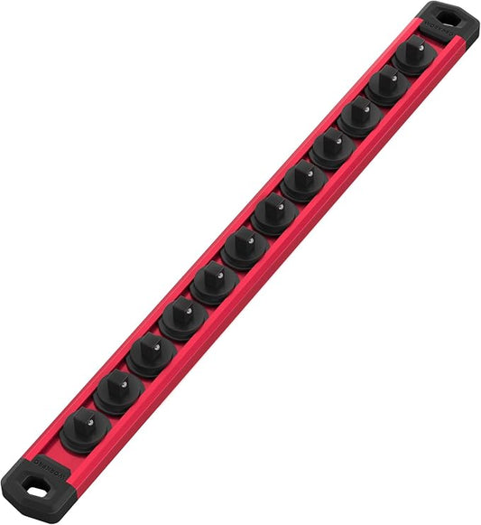 WORKPRO Magnetic Socket Organizer, 1/4-Inch Drive Aluminum Alloy Socket Rail by WORKPRO
