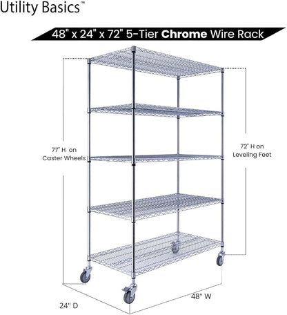 NSF Commercial 5-Tier Wire Shelving - Image 7