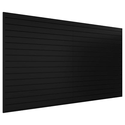 Slatwall Panel 8 FT x 4 FT, Interlocking Slat Wall Paneling, Wall Mounted PVC by Neoaider