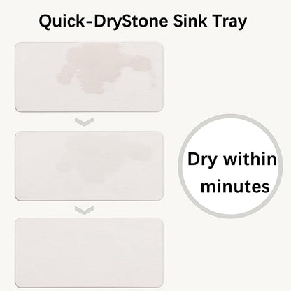 2 Pcs Water Absorbing Stone Trays, Kitchen/Bathroom Sink Soap Dish, Diatomite - Image 7