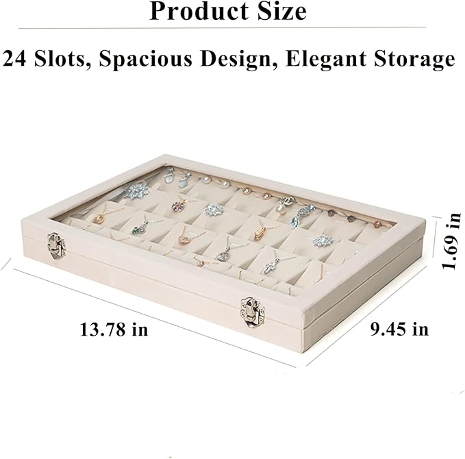 Jewelry Box Necklace Organizer Tray Necklace Display Case - Image 2