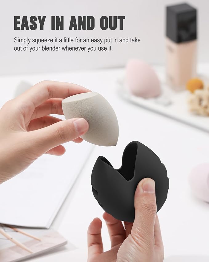 FERYES Makeup Sponge Holder – Shatterproof Eco-Friendly Silicone Beauty Make Up - Image 2
