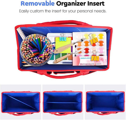 ZKOO Art Organizer Desktop Craft Storage Tote Bag Storage Craft Bag Organizer - Image 3