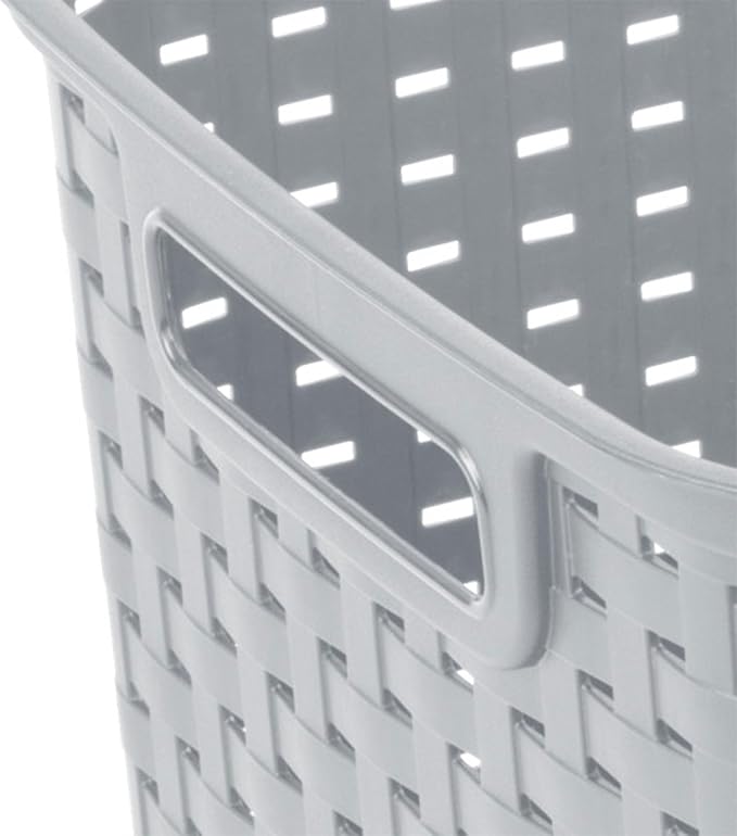 Sterilite 6-Pack Tall Weave Basket, Wicker-Style Plastic Open Storage Bin - Image 7