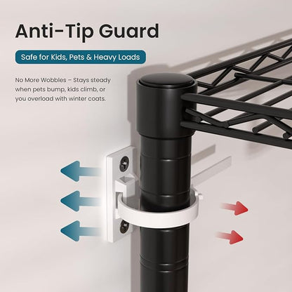 Metal Garment Racks Heavy Duty Clothes Rack Adjustable Freestanding Expandable - Image 6
