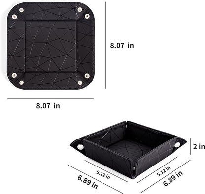 PU Leather Valet Tray for Mens and Women Catchall Tray for Keys, Jewelry Small - Image 2