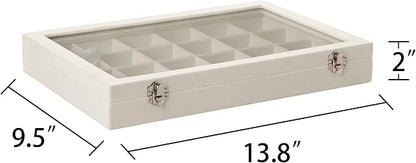 Frebeauty Velvet Jewelry Tray, 24 Grid Jewelry Organizer - Image 3