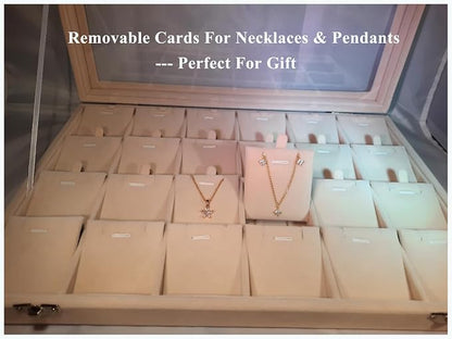 Jewelry Box Necklace Organizer Tray Necklace Display Case - Image 8