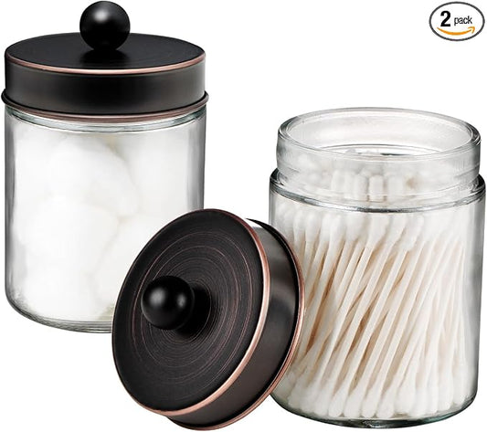 Amolliar Apothecary Jars Bathroom Storage Organizer by Amolliar