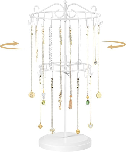 MODOWEY Rotating Necklace Holder Organizer Display Stand by MODOWEY