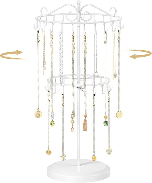 MODOWEY Rotating Necklace Holder Organizer Display Stand by MODOWEY