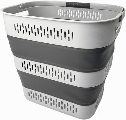 SAMMART 40L Collapsible Plastic Laundry Basket by SAMMART