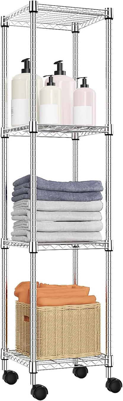Storage Shelves Adjustable, 4 Tier Shelving Units by MEIGAOPLASTICANDMETALHKCOLIMITED