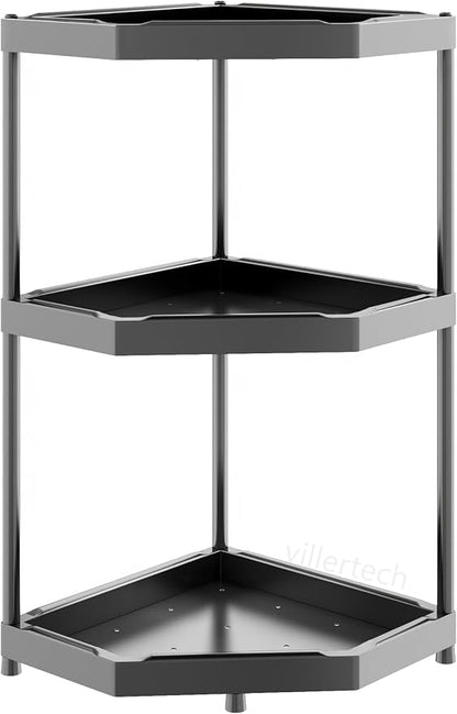Kitchen Corner Shelf Countertop 3 Tier Bathroom Counter Organizer Cabinet by villertech