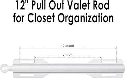 FIRJOY 12" Valet Rod for Closet Pull Out - Image 3