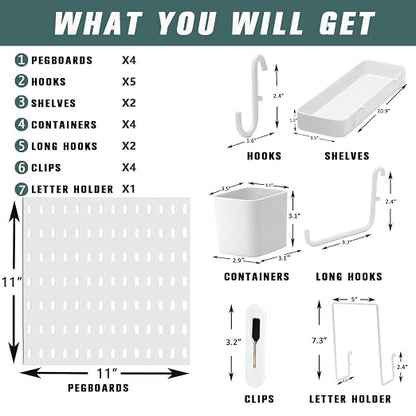 Pegboard Combination Kit for Wall Organizer, Wall Mounted Peg Board Kits for - Image 2