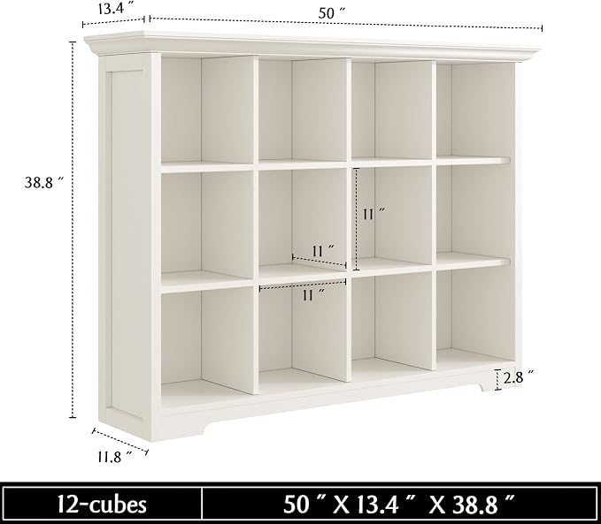 Wooden Cube Bookcase with Base - Image 3