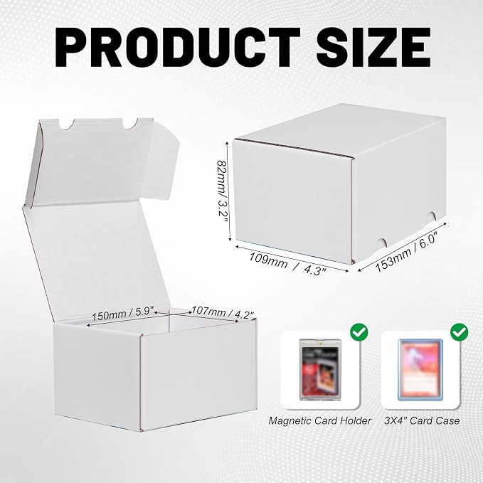 NUMINA Small Trading Card Storage Box 6 Pack, 160 Toploader Card Corrugated - Image 3