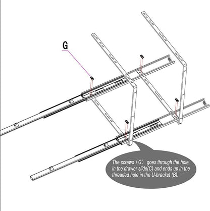 OCG 2 Tier Pull Out Cabinet Organizer, Pull Out Shelves - Image 6