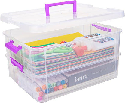 2 Layer Plastic Storage Containers by Focusonefficientstorage
