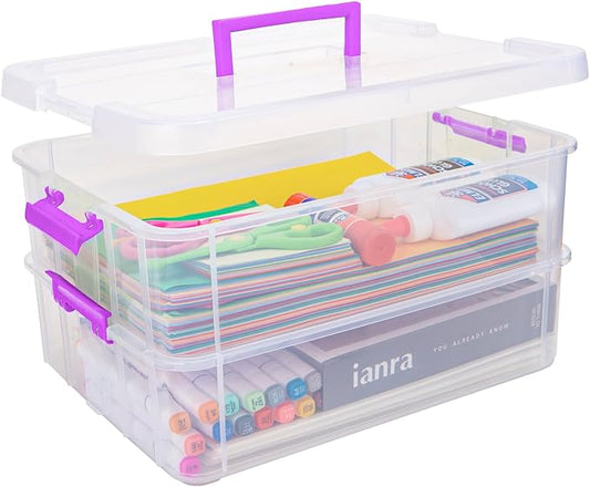 2 Layer Plastic Storage Containers by Focusonefficientstorage