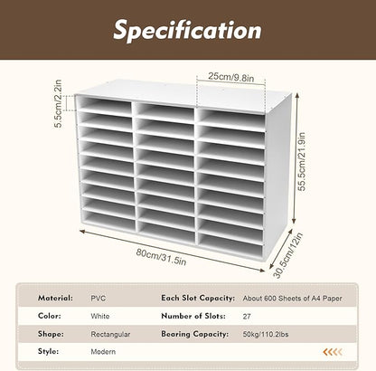 Mail Sorter Organizer, 27 Compartments Mailbox - Image 7