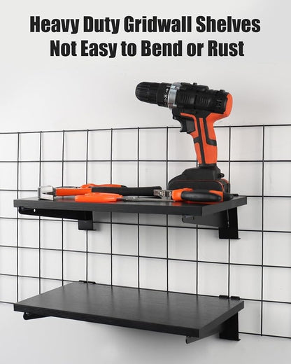 6 Pack GridWall Shelves with Metal Brackets - Image 4