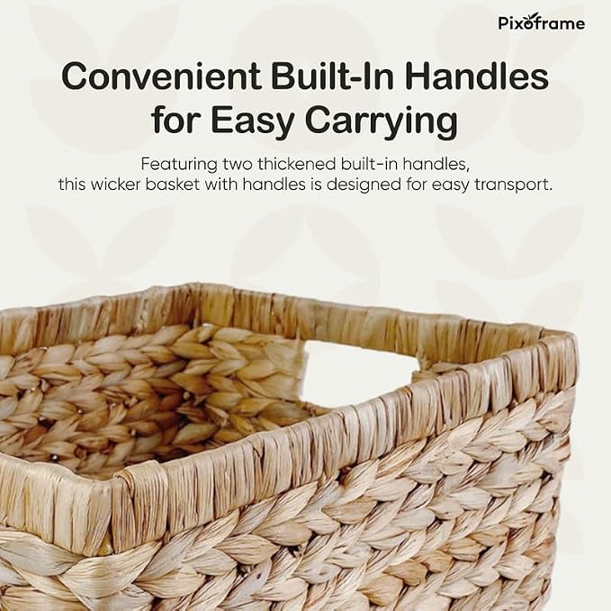Large Rectangular Handwoven Wicker Basket - Image 5