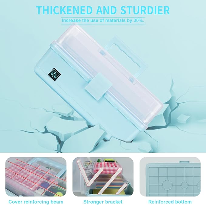 Creahaus 13 inch Art Craft Organizer Storage Box - Image 3