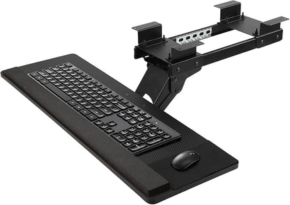 FAHKNS Keyboard Tray Under Desk，Multi-Function Keyboard Tray Adjustable by FAHKNS