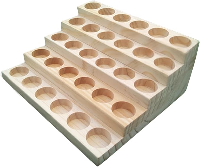 Wooden Essential Oil Display Stand 5 Tier Essential Oil Holder Solid Wood by LONG+TAO