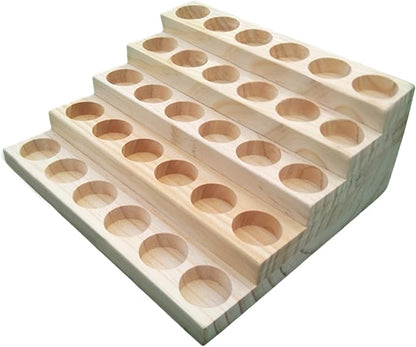 Wooden Essential Oil Display Stand 5 Tier Essential Oil Holder Solid Wood by LONG+TAO
