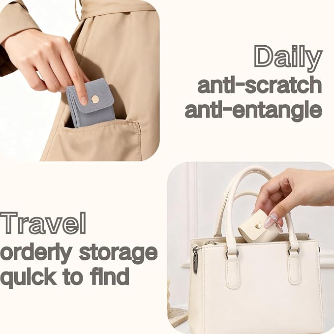 Mini Travel Jewelry Bag, Mini Jewelry Pouch, Protable travel Jewelry Storage - Image 5