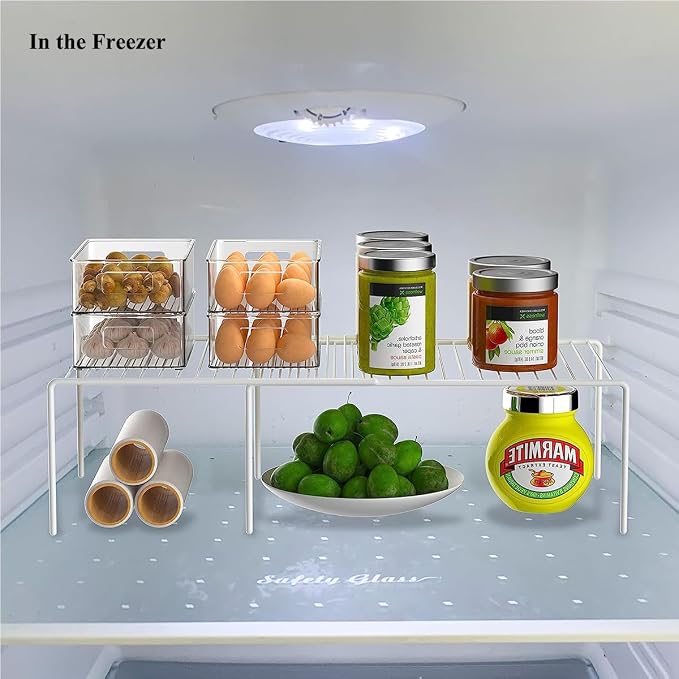 Expandable Cabinet Storage Organizer Shelf, Freezer Shelf Kitchen Cabinet - Image 2