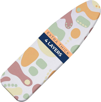 Ironing Board Cover and Pad Extra Thick Heavy Duty Padded 4 Layers Non Stick by happhom
