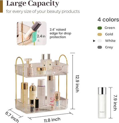 Aveniee Bathroom Counter Organizer, 2 Tier Perfume Skin Care Countertop Storage - Image 3